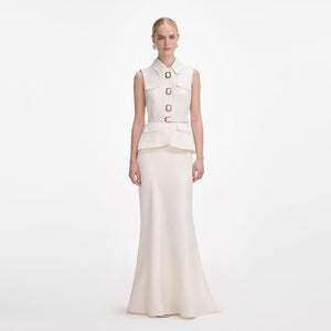 SP VIP PRICE Cream Linen Maxi Dress