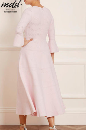 Needle & Thread CHRISTMAS SALE Pretty Pointelle Knit Ankle Gown - pink