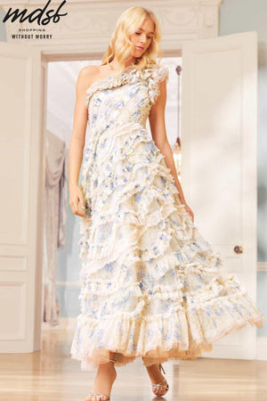 Needle & Thread PO and SALE Summer Posy Aaliyah One-Shoulder Gown