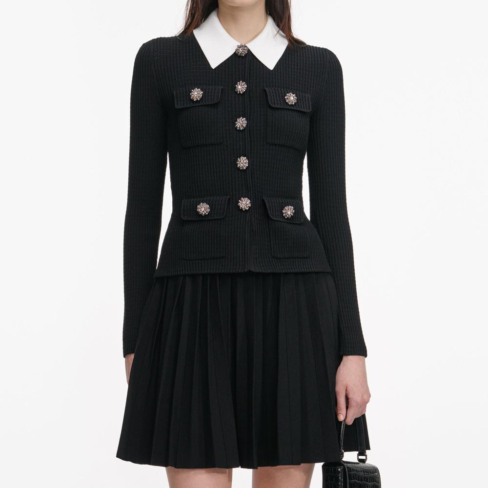SP VIP PRICE Black Tailored Knit Mini Dress
