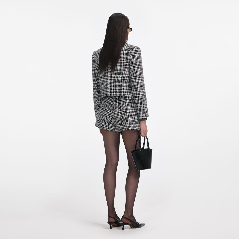 SP VIP PRICE Houndstooth Crystal Trim Jacket