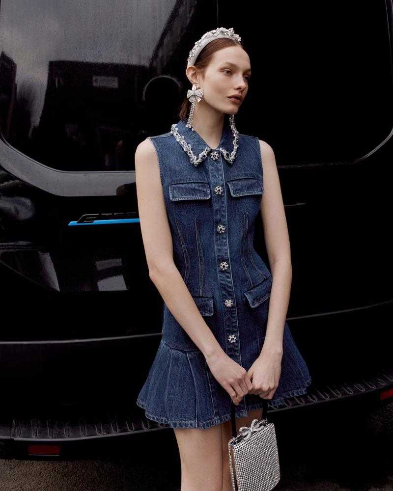 SP VIP PRICE Denim Sleeveless Mini Dress