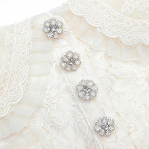SP VIP PRICE Cream Floral Lace Mini Dress