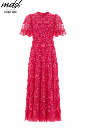 Needle & Thread CHRISTMAS SALE Lily Bloom Ankle Gown - pink