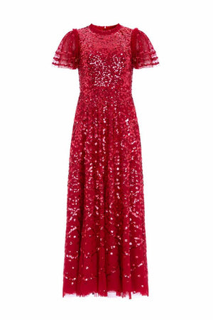 Needle & Thread CYBER SALE Deco Dot Ankle Gown - red