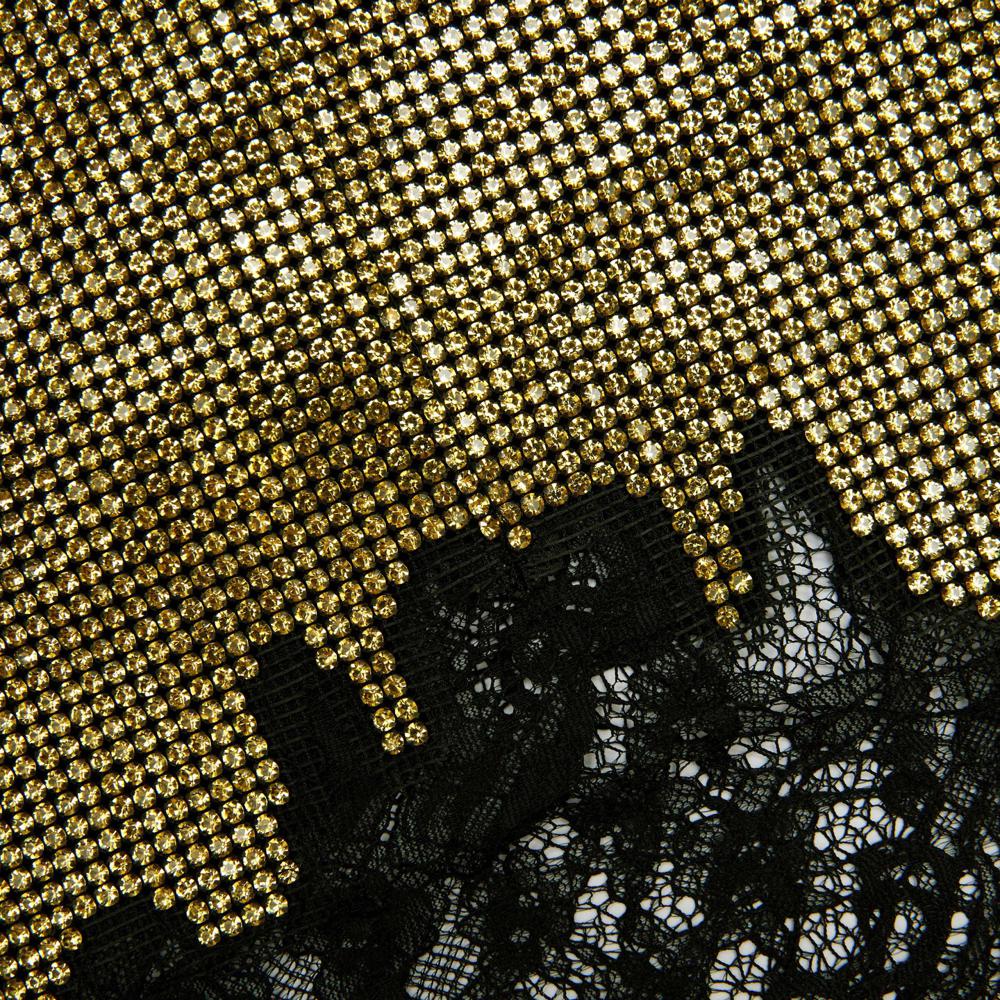 SP VIP PRICE Champagne Crystal Chainmail Top