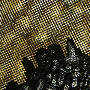 SP VIP PRICE Champagne Crystal Chainmail Top