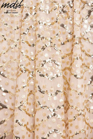 Needle & Thread CHRISTMAS SALE Deco Dot Gloss Ankle Gown - champagne