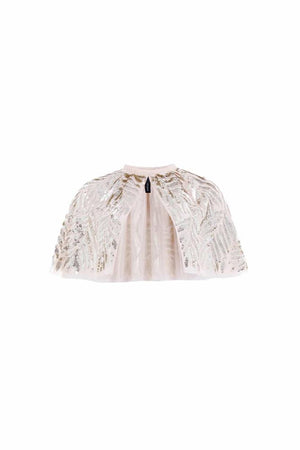 Needle & Thread CYBER SALE Feather Sequin Short Open Cape