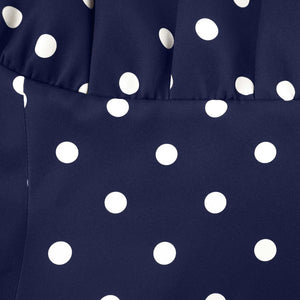 SELF PORTRAIT SS25 VIP PRICE Navy Polka Dot Satin Midi Dress