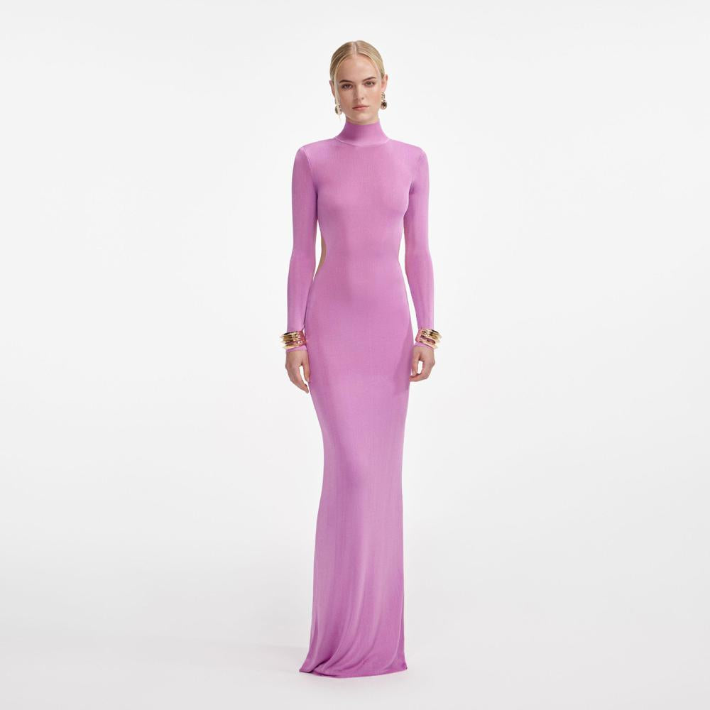 SP VIP PRICE Pink Viscose Knit Maxi Dress