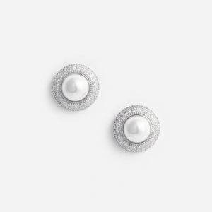 SP VIP PRICE Small Crystal Pearl Earrings