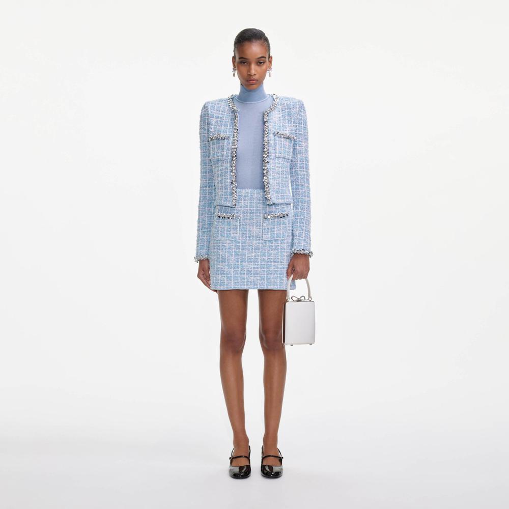 SP VIP PRICE Blue Check Cardigan