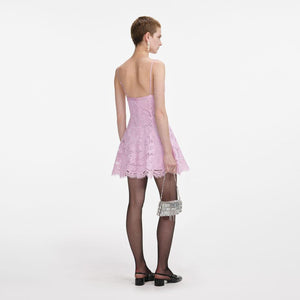 SP VIP PRICE Pink Floral Lace Mini Dress