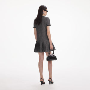 SELF PORTRAIT SS24 Metallic Boucle Mini Dress