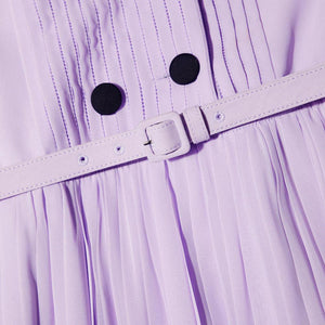 SELF PORTRAIT BLACK FRIDAY SALE Lilac Chiffon Pleated Collar Midi Dress