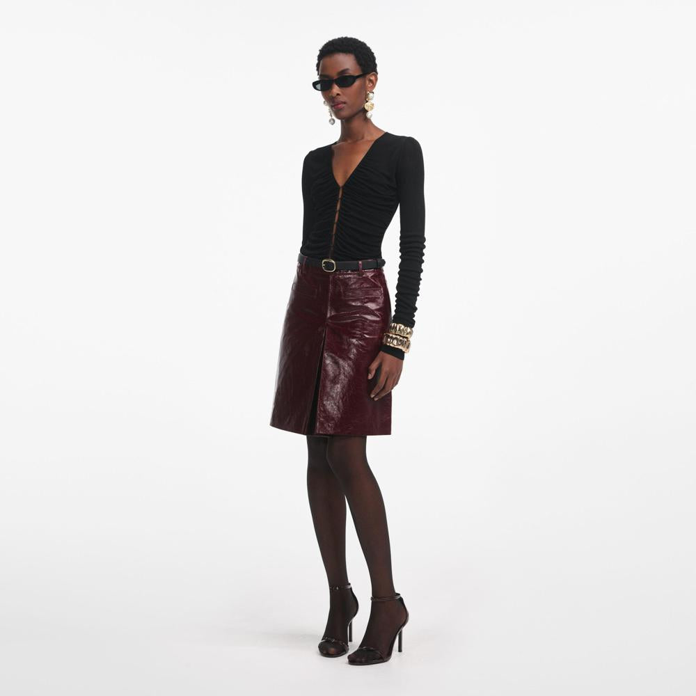 SP VIP PRICE Black Viscose Knit Top