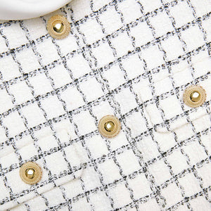 SP VIP PRICE Check Boucle Mini Dress