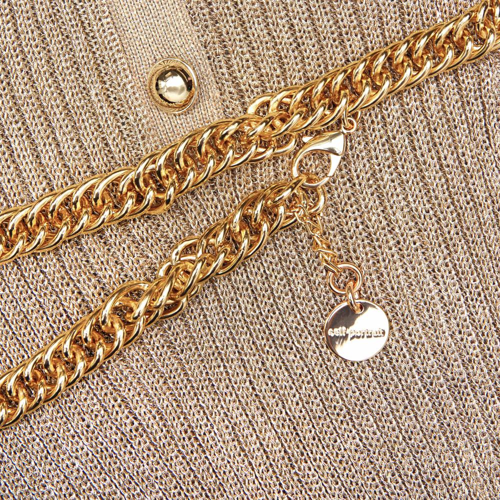 SP VIP PRICE Gold Lurex Ribbed Knit Top
