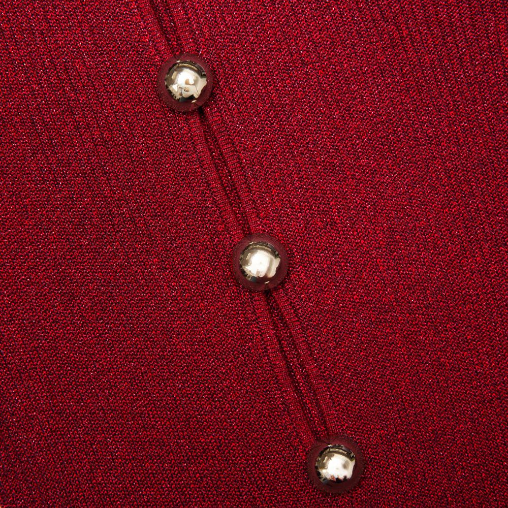 SP VIP PRICE Red Lurex Knit Maxi Dress