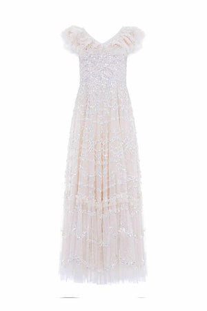 Needle & Thread CYBER SALE Everthine Ankle Gown - champagne