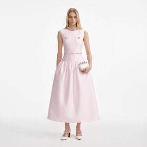 SP VIP PRICE Pink Taffeta Midi Dress