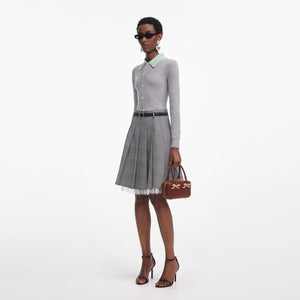 SP VIP PRICE Grey Merino Wool Cardigan