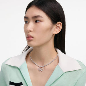 SP VIP PRICE Crystal Bow Tennis Necklace