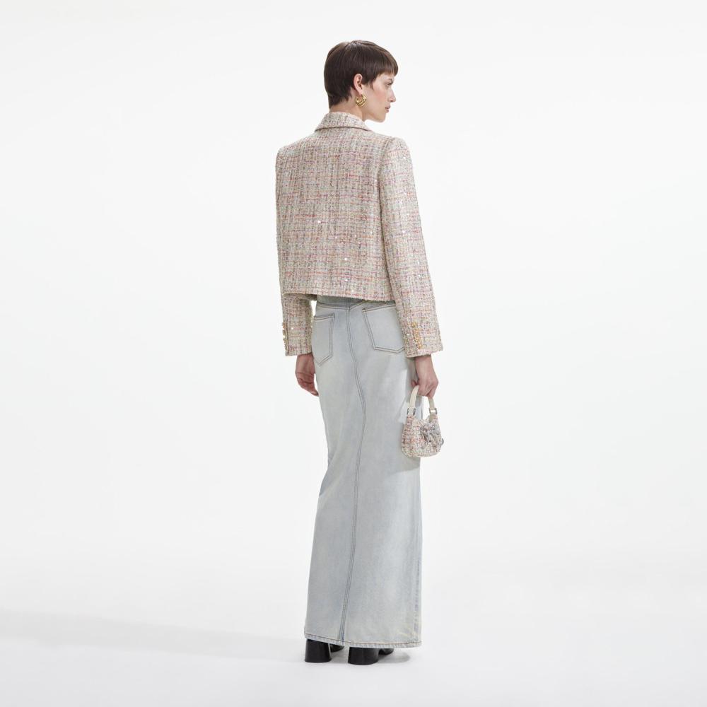 SELF PORTRAIT SS24 Pastel Boucle Jacket