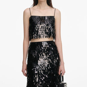 SP VIP PRICE Black Sequin Top