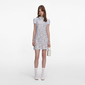 SP VIP PRICE Blue Guipure Lace Mini Dress