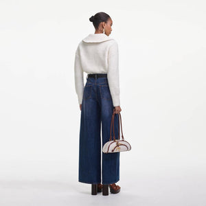 SELF PORTRAIT SS25 VIP PRICE Cream Fluffy Knit Cardigan