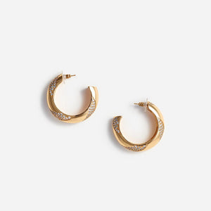 SP VIP PRICE Gold And Crystal Hoop Earrings