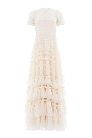 Needle & Thread CYBER SALE Valentine Ruffle Gown - champagne