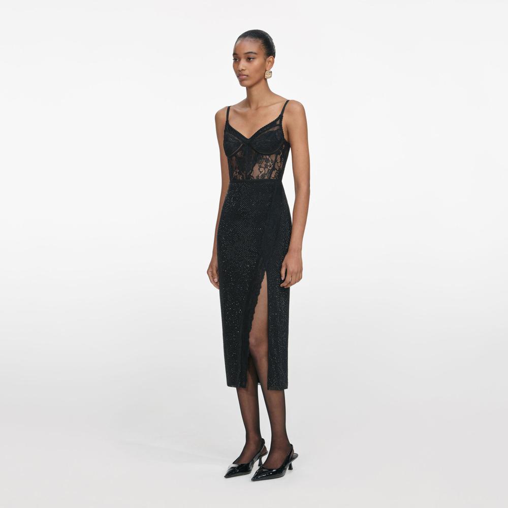SP VIP PRICE Black Lace Strappy Top