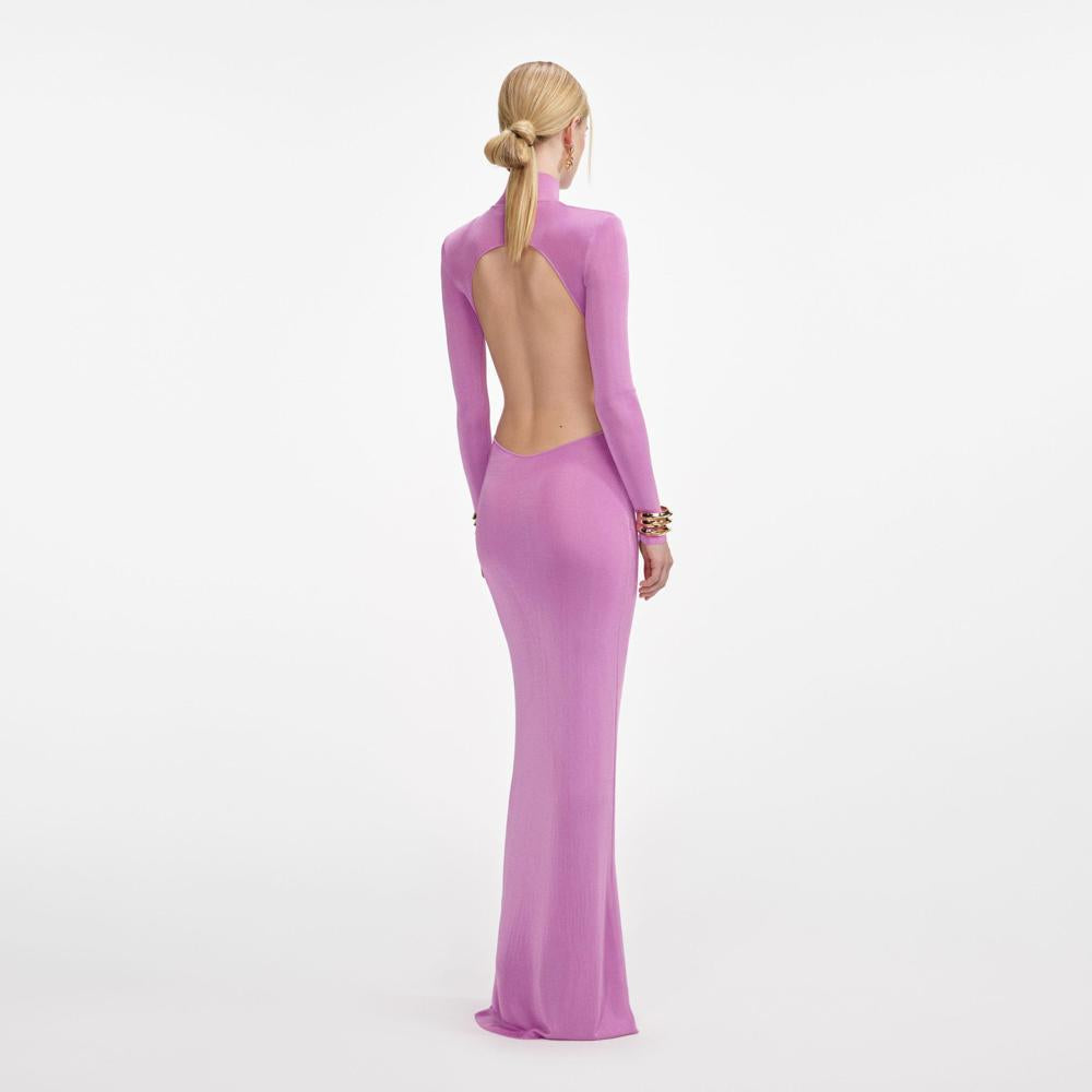 SP VIP PRICE Pink Viscose Knit Maxi Dress