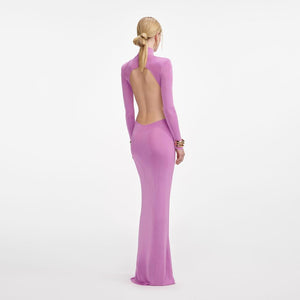 SP VIP PRICE Pink Viscose Knit Maxi Dress
