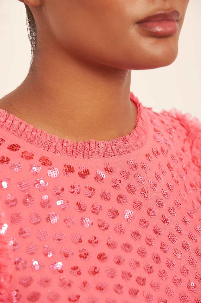 Needle & Thread CYBER SALE Raindrop Gloss Tunic - pink