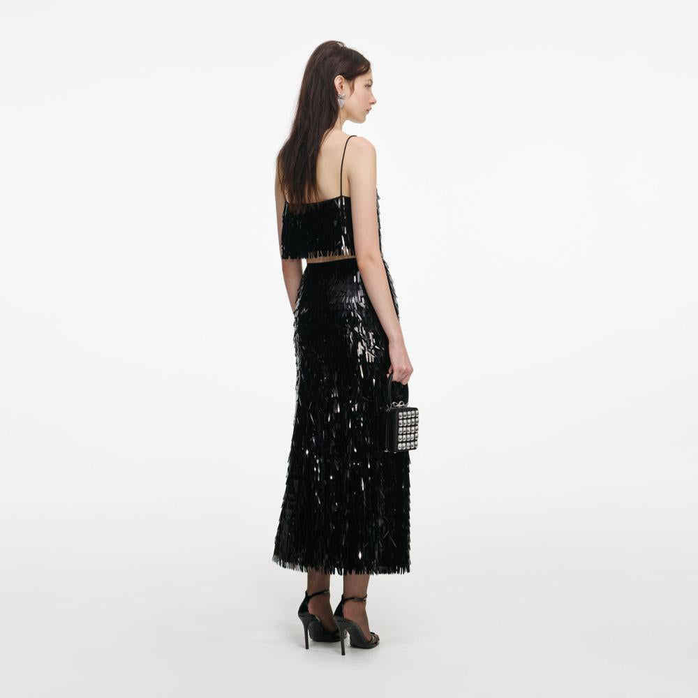 SP VIP PRICE Black Sequin Top