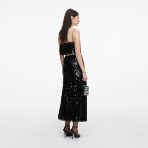 SP VIP PRICE Black Sequin Top
