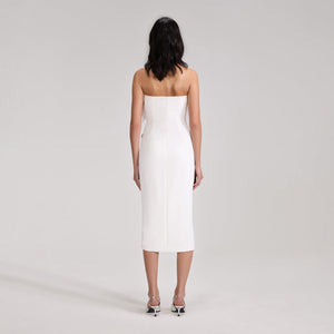 SELF PORTRAIT BLACK FRIDAY SALE White Feather Midi Dress