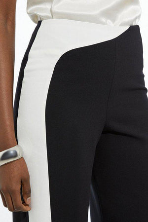 Karen Millen UK SALE Clean Tailored Colour Block Wide Leg Trousers