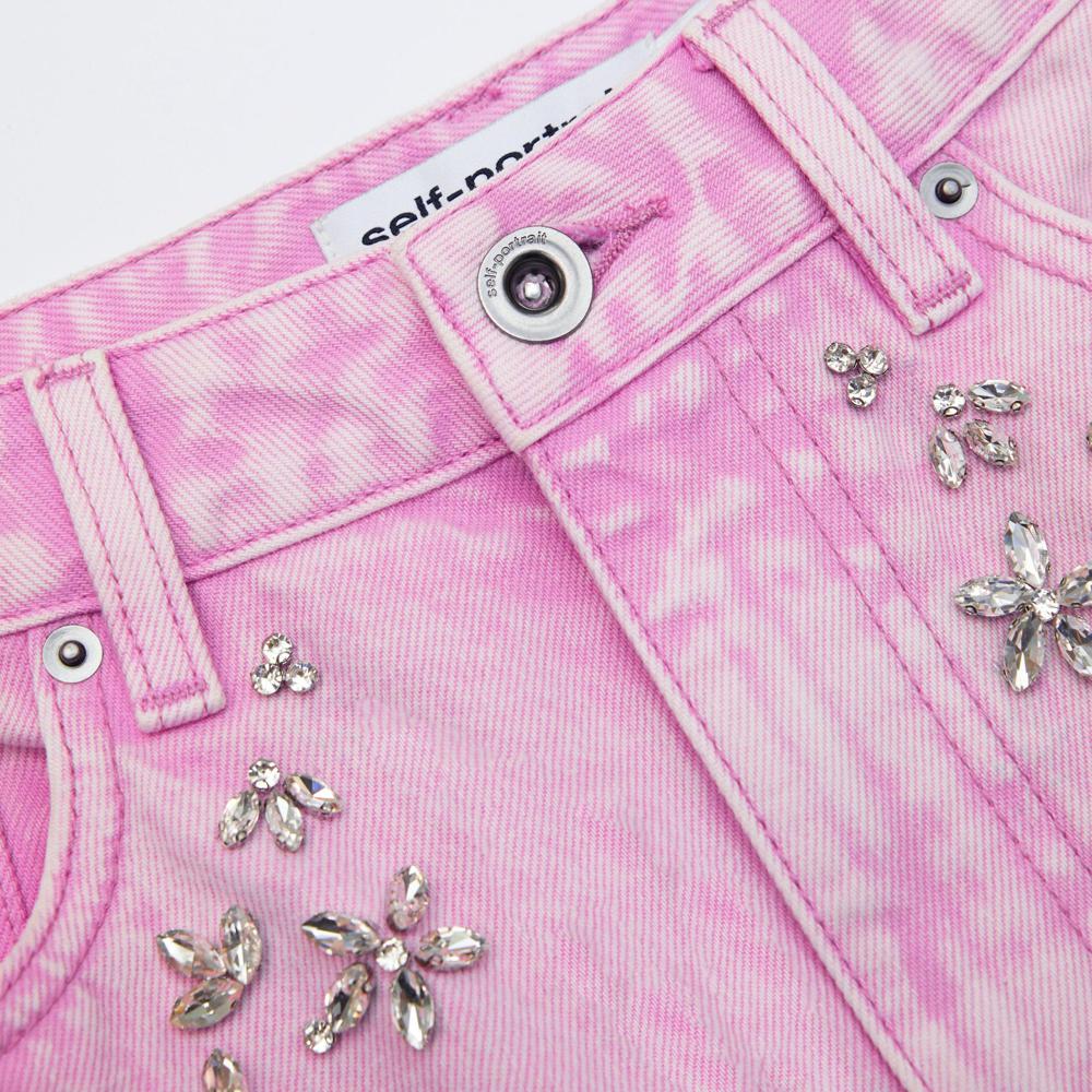 SELF PORTRAIT BLACK FRIDAY SALE Pink Embellished Jeans