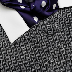 SP VIP PRICE Grey Herringbone Scarf Detail Jacket