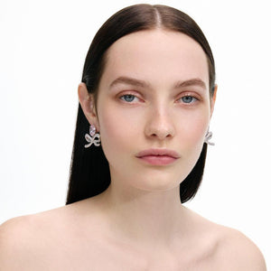 SP VIP PRICE Pink Crystal Bow Earrings