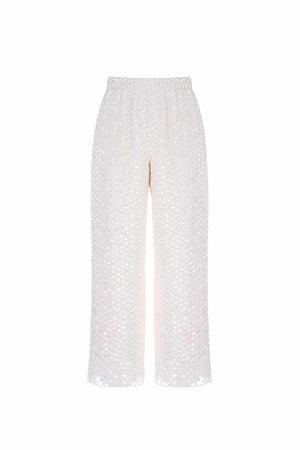 Needle & Thread CYBER SALE Raindrop Gloss Trousers - champagne