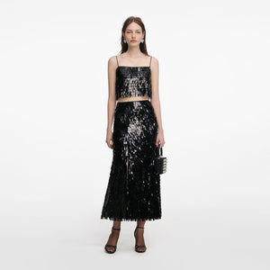 SP VIP PRICE Black Sequin Top