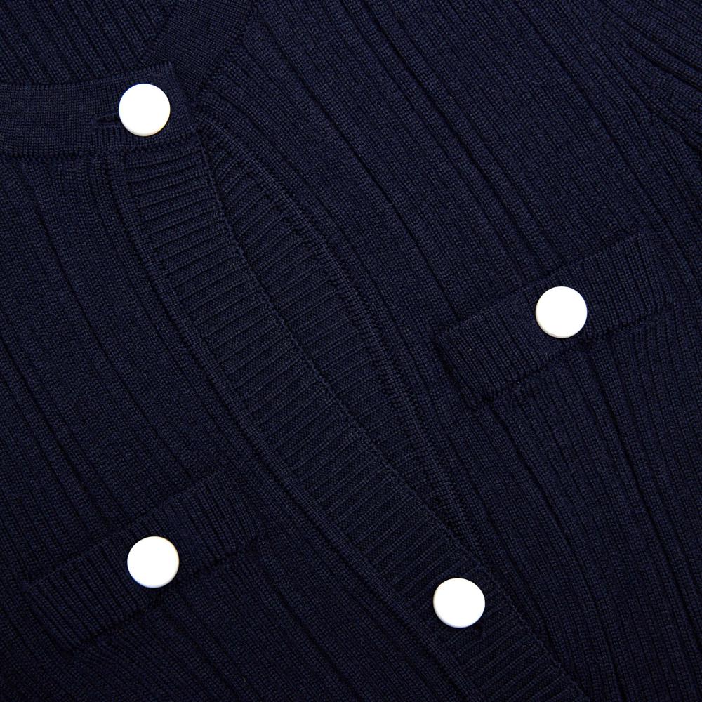SP VIP PRICE Navy Asymmetric Knit Top