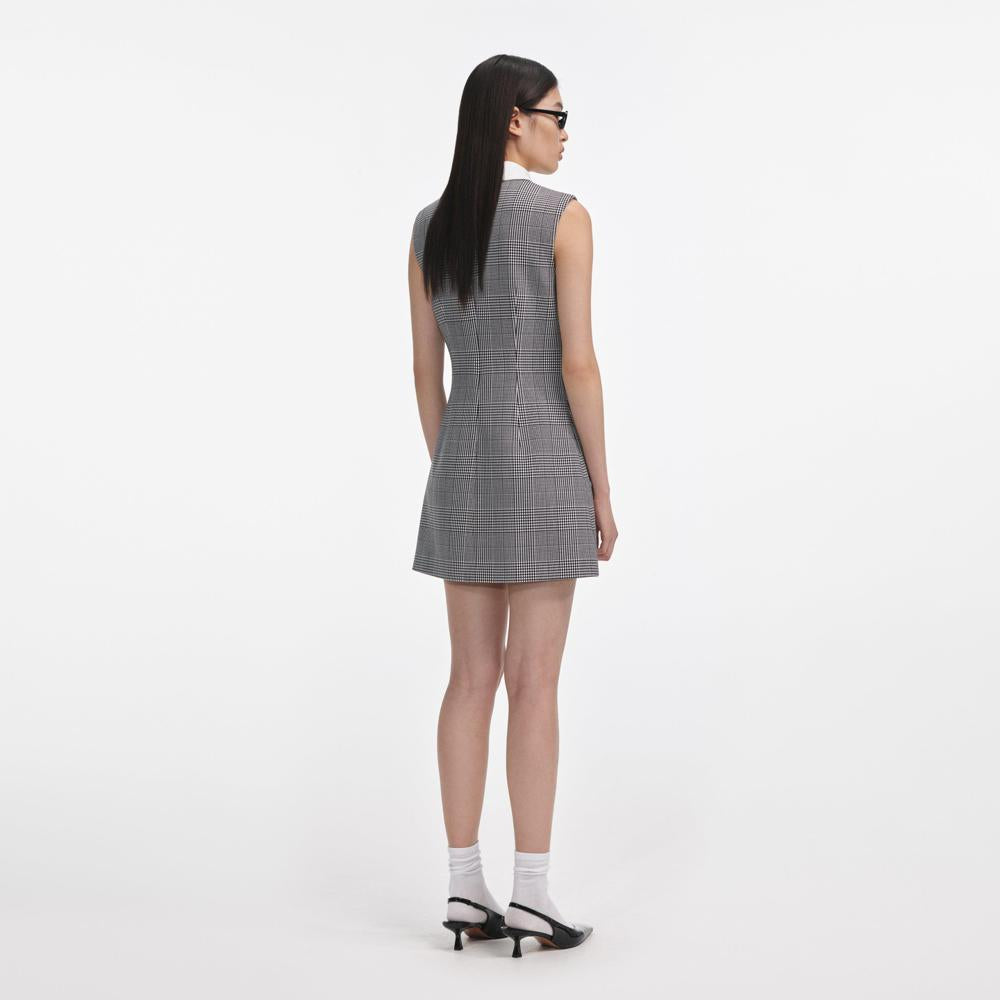 SP VIP PRICE Sleeveless Prince Of Wales Check Mini Dress