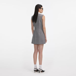 SP VIP PRICE Sleeveless Prince Of Wales Check Mini Dress